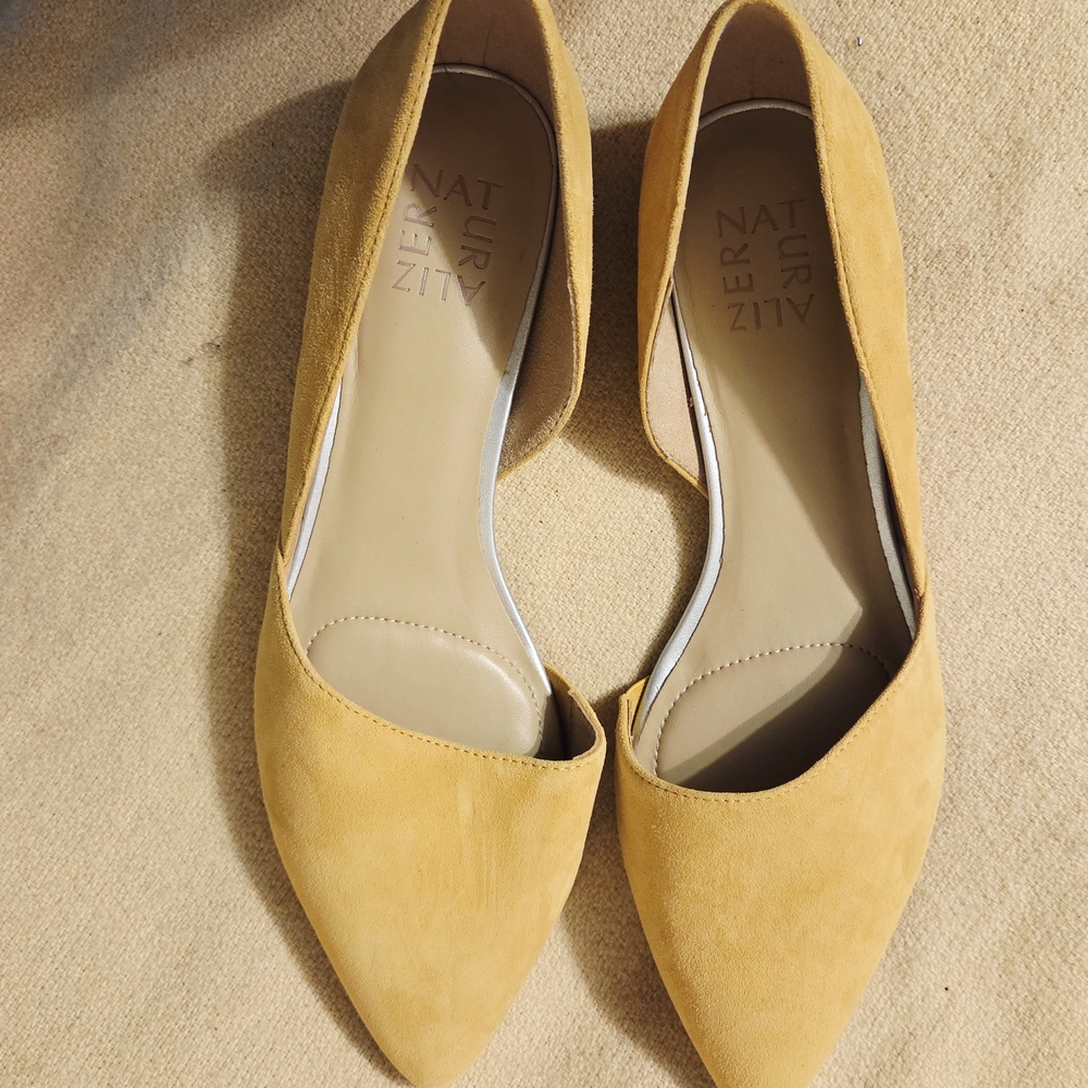 Naturalizer Yellow Suede Samantha flats-9 - Picture 2 of 5